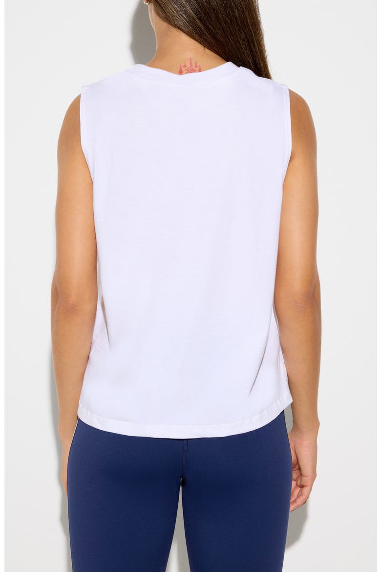 Beach Club Vibe Muscle Tank, Alternate, color, WHITE