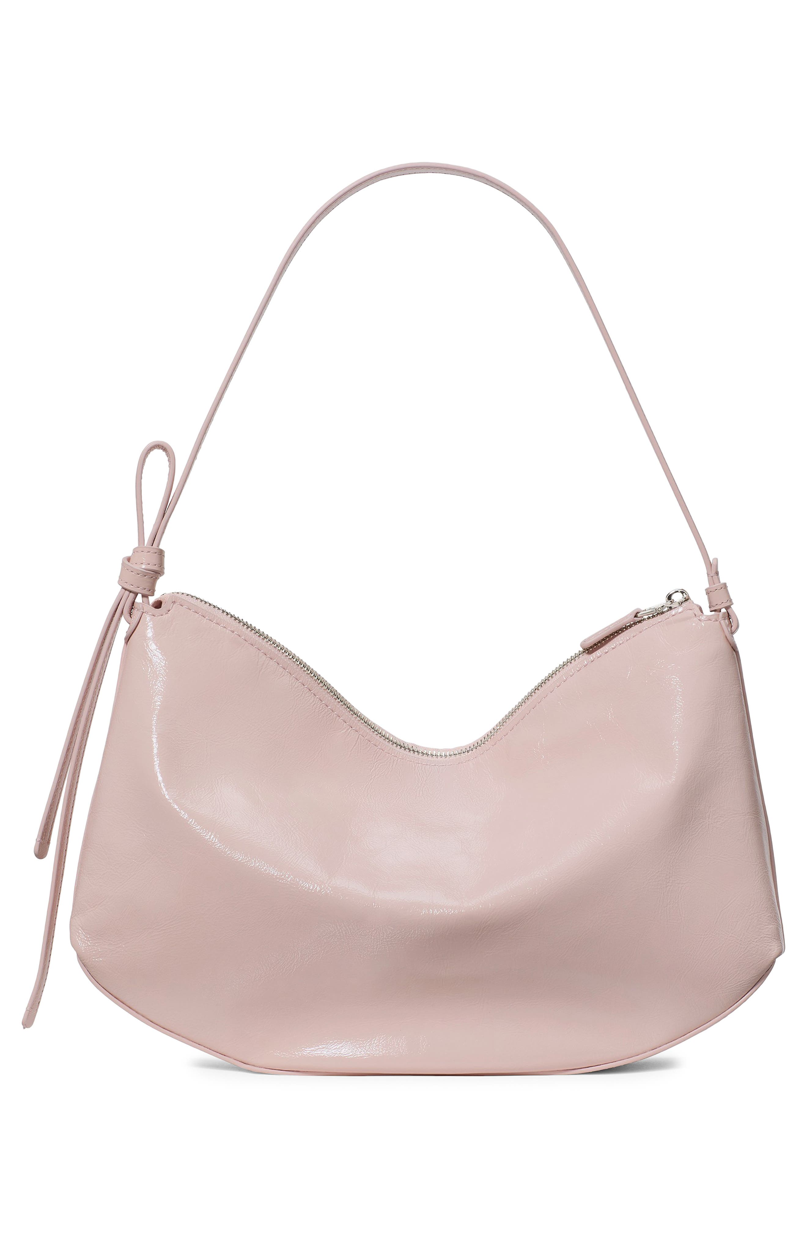 Kate Spade New York large loop crinkle patent leather shoulder bag, Alternate, color, 