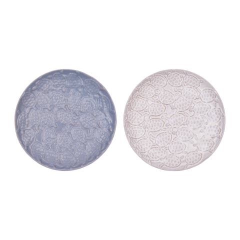 Sea Turtle Coastal Embossed Coastal Serving Plates Set of 2