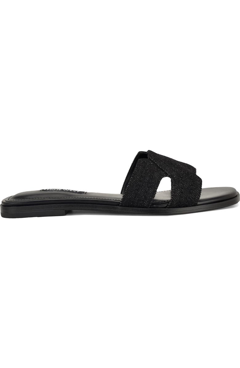 Nine West Gammy Slide Sandal, Alternate, color, Black