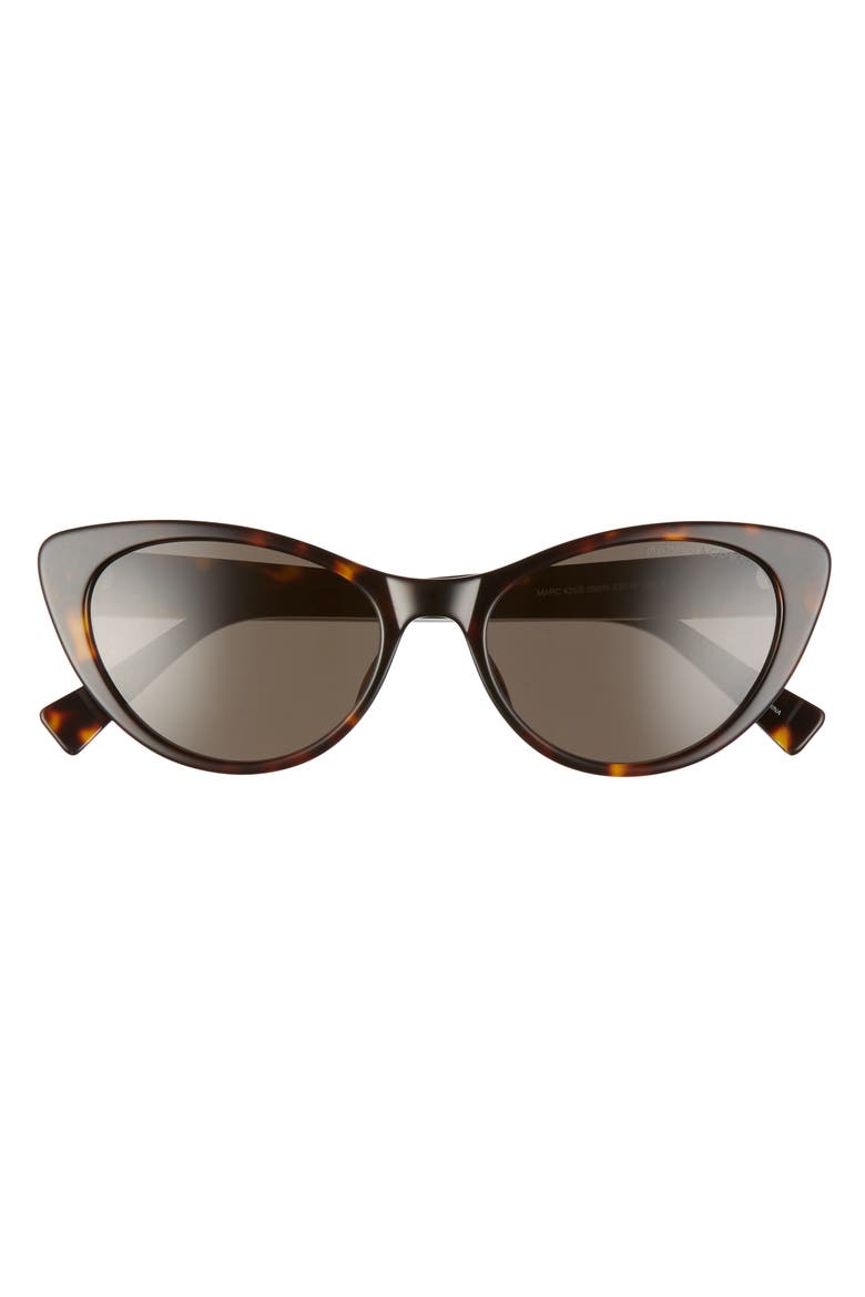 53mm Cat Eye Sunglasses, Alternate, color, DKHAVANA/ GREY BLUE