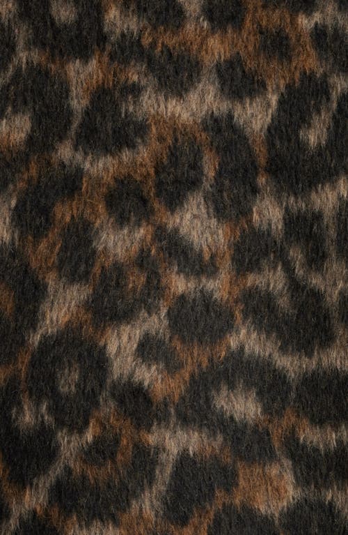 Elie Tahari The Courtney Leopard Print Belted Coat In Multi