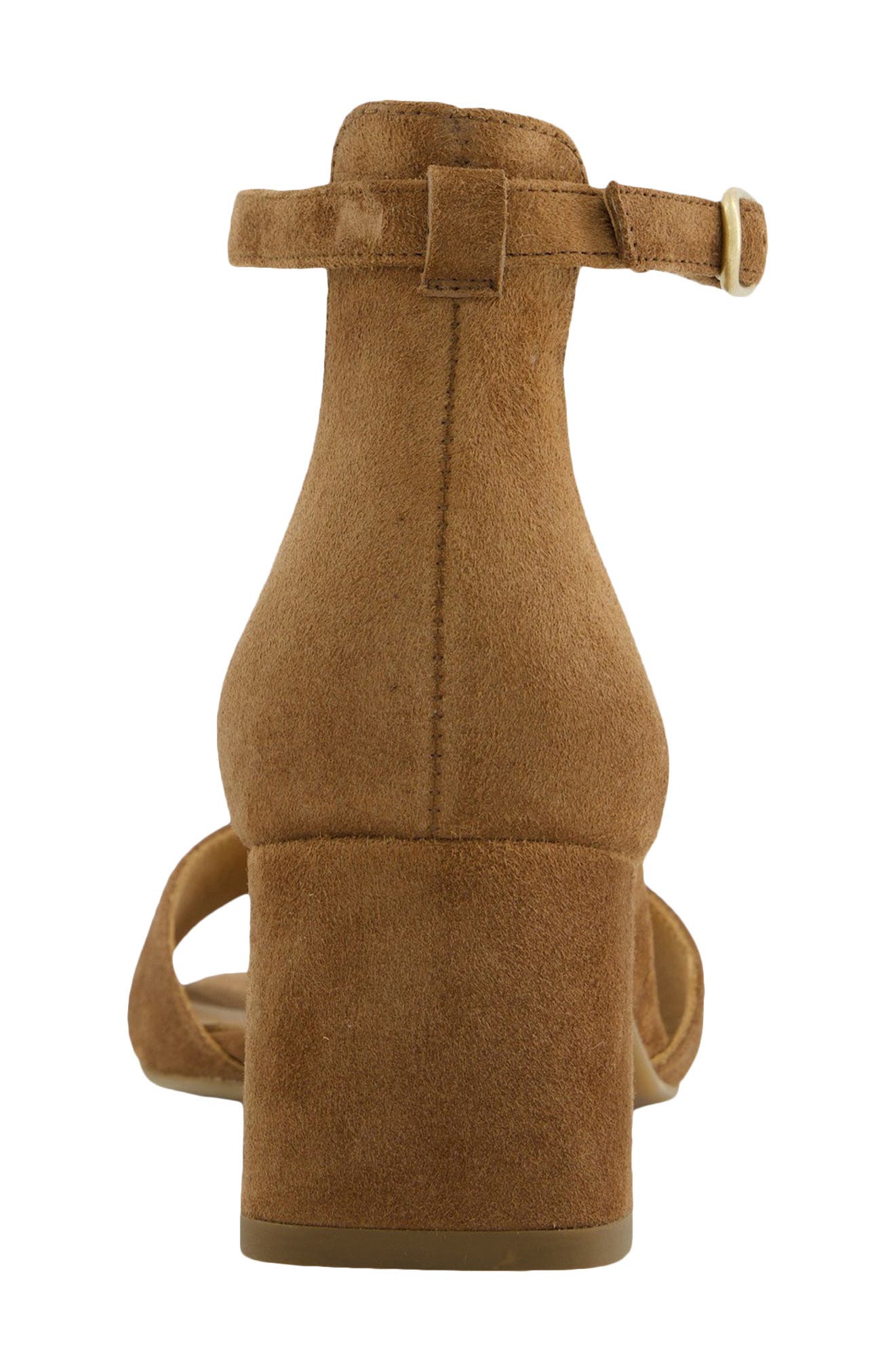 Estelle Ankle Strap Sandal, Alternate, color, NUT SUEDE