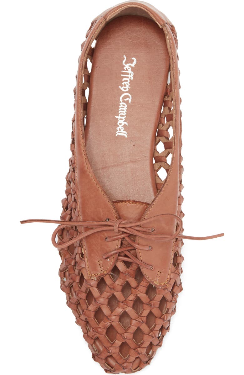 Jeffrey Campbell Zahra Woven Derby, Alternate, color, Tan