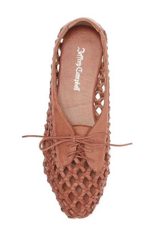 Jeffrey Campbell Zahra Woven Derby In Tan