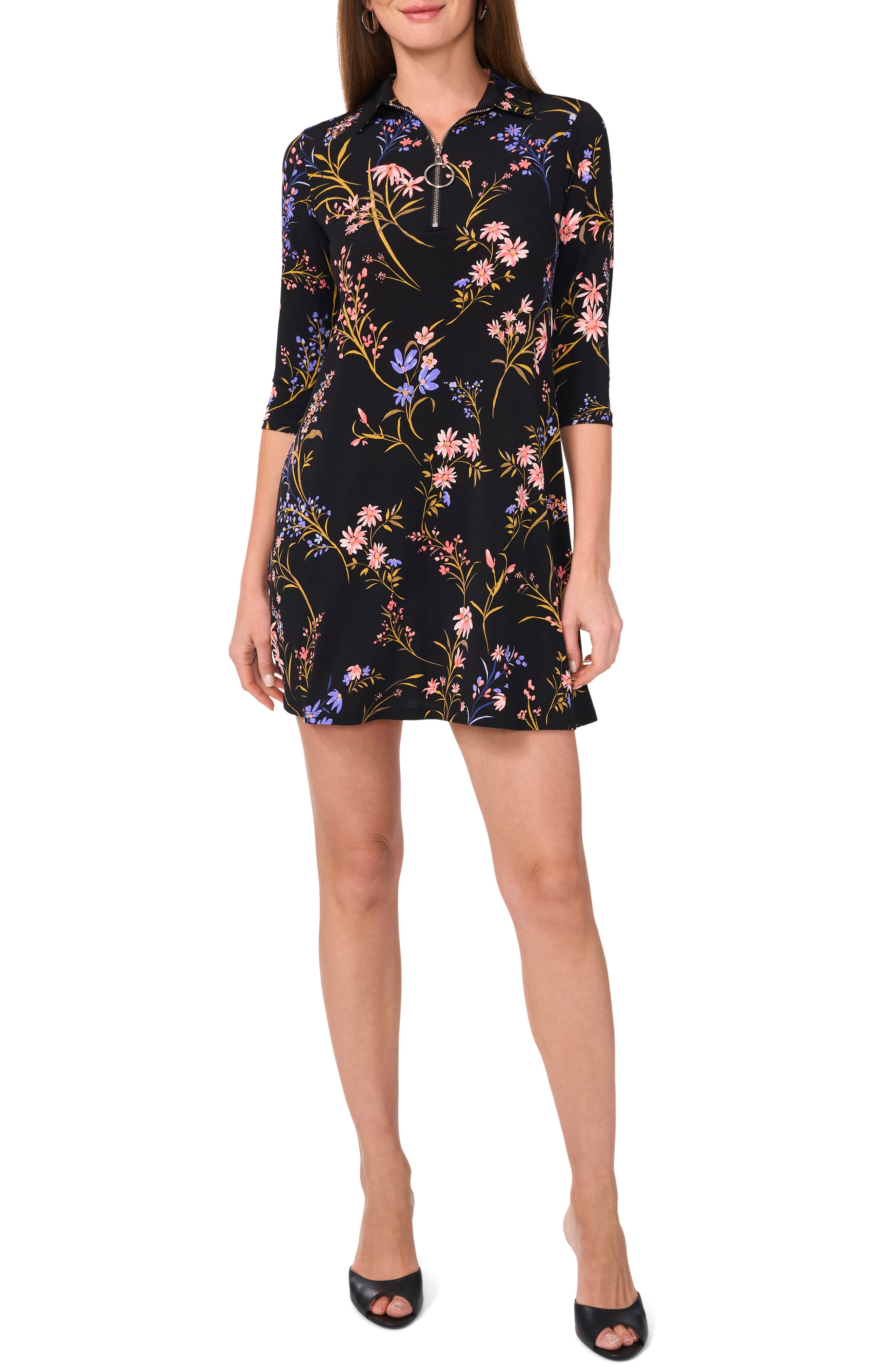 O-Ring Zip Swing Dress