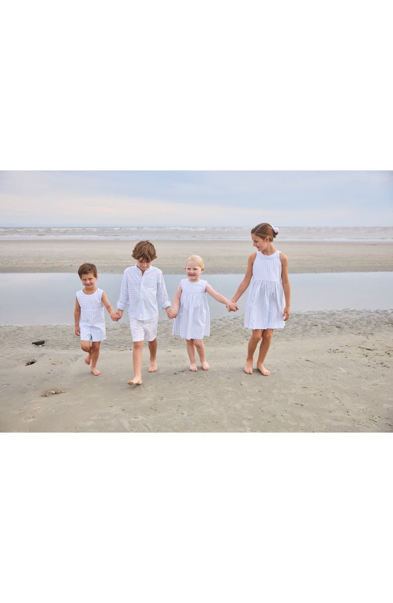 Little English Kids' Mandarin Collar Roll Sleeve Shirt, Alternate, color, Savannah Stripe