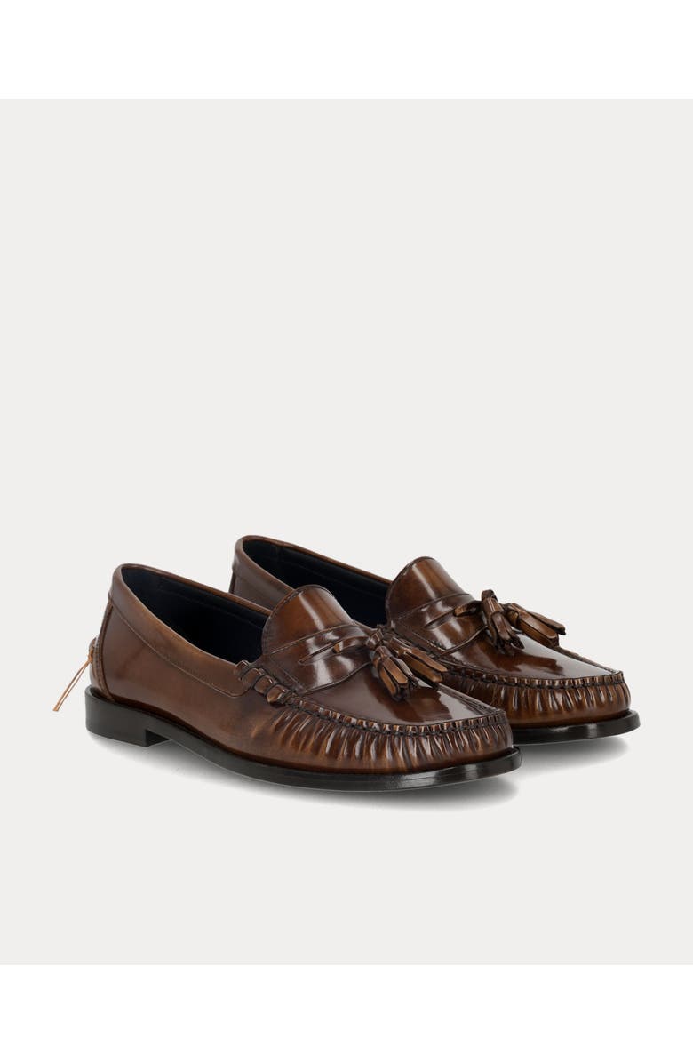 Fortela Sophie Calf Leather Tassel Loafers, Alternate, color, Light Brown