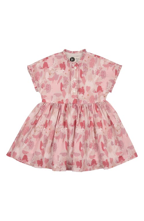 Maniere Manière Kids' Artistry Ruffle Trim Dress In Pink