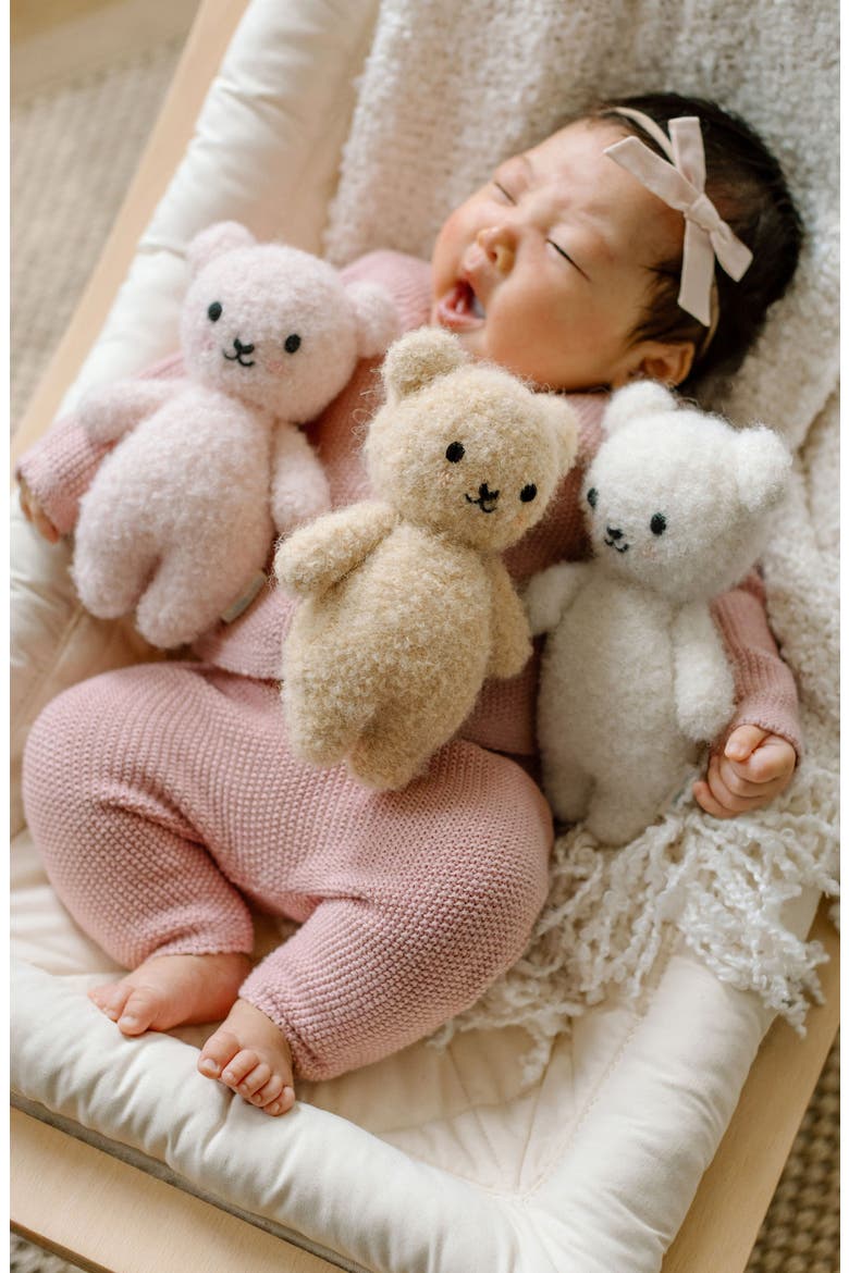 Bouclé Bear Stuffed Animal, Alternate, color, IVORY