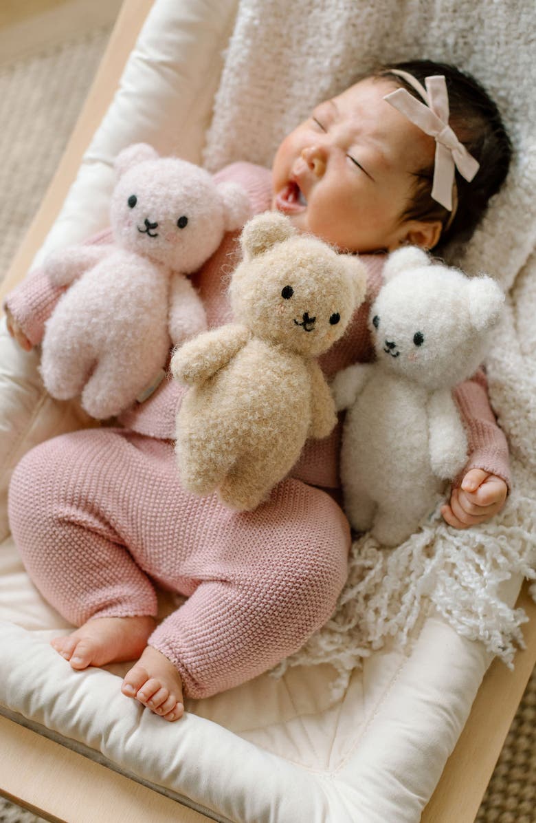 cuddle+kind Bouclé Bear Stuffed Animal, Alternate, color, Ivory