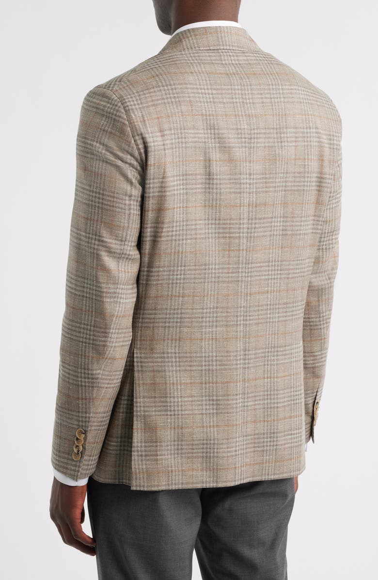 Jack Victor Hampton Tan Glen Check Knit Wool Sport Coat, Alternate, color, Tan