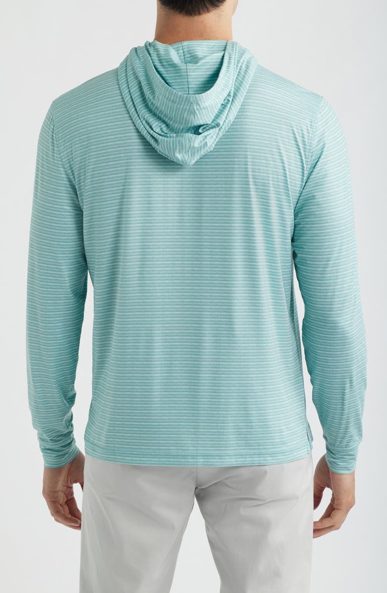 johnnie-O Talon Stripe UPF 50+ Hoodie, Alternate, color, 