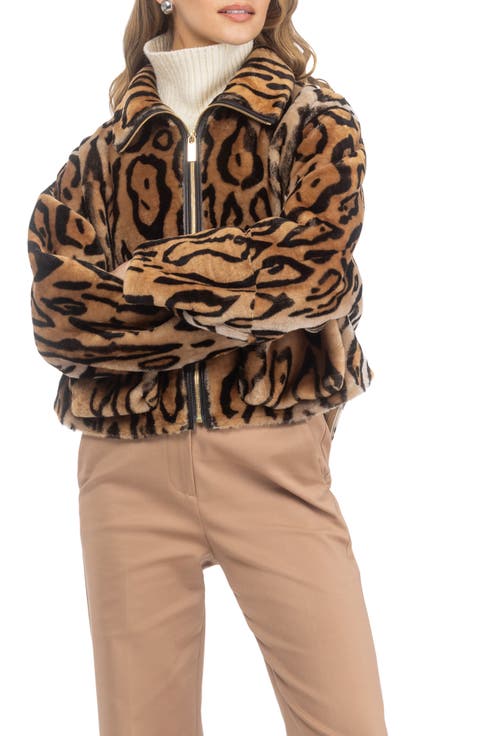 Genuine Shearling Zip Jacket, Patch Pockets
