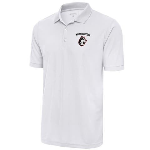 Men's Antigua  White Northeastern Huskies Legacy Pique Polo