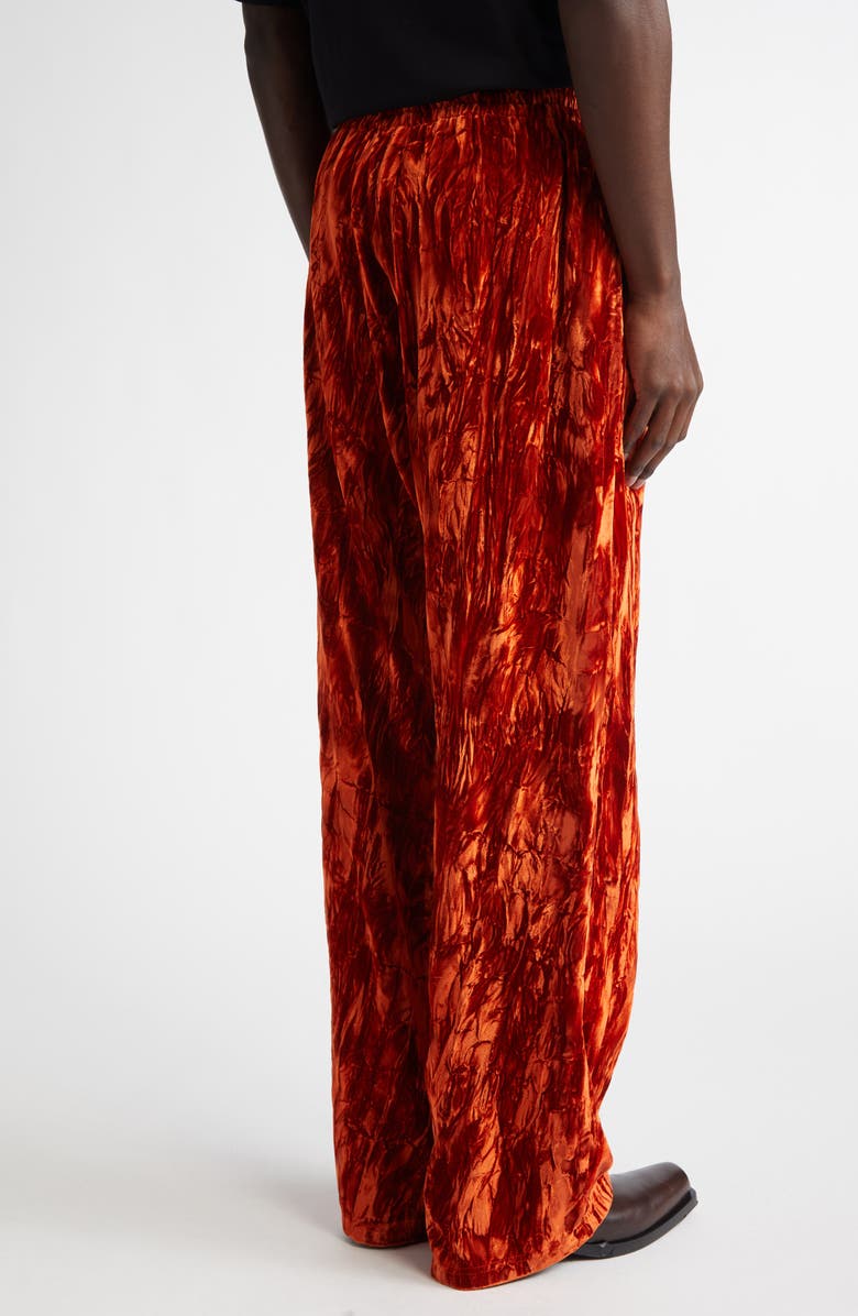 Martine Rose Crushed Velvet Extended Wide Leg Track Pants, Alternate, color, 