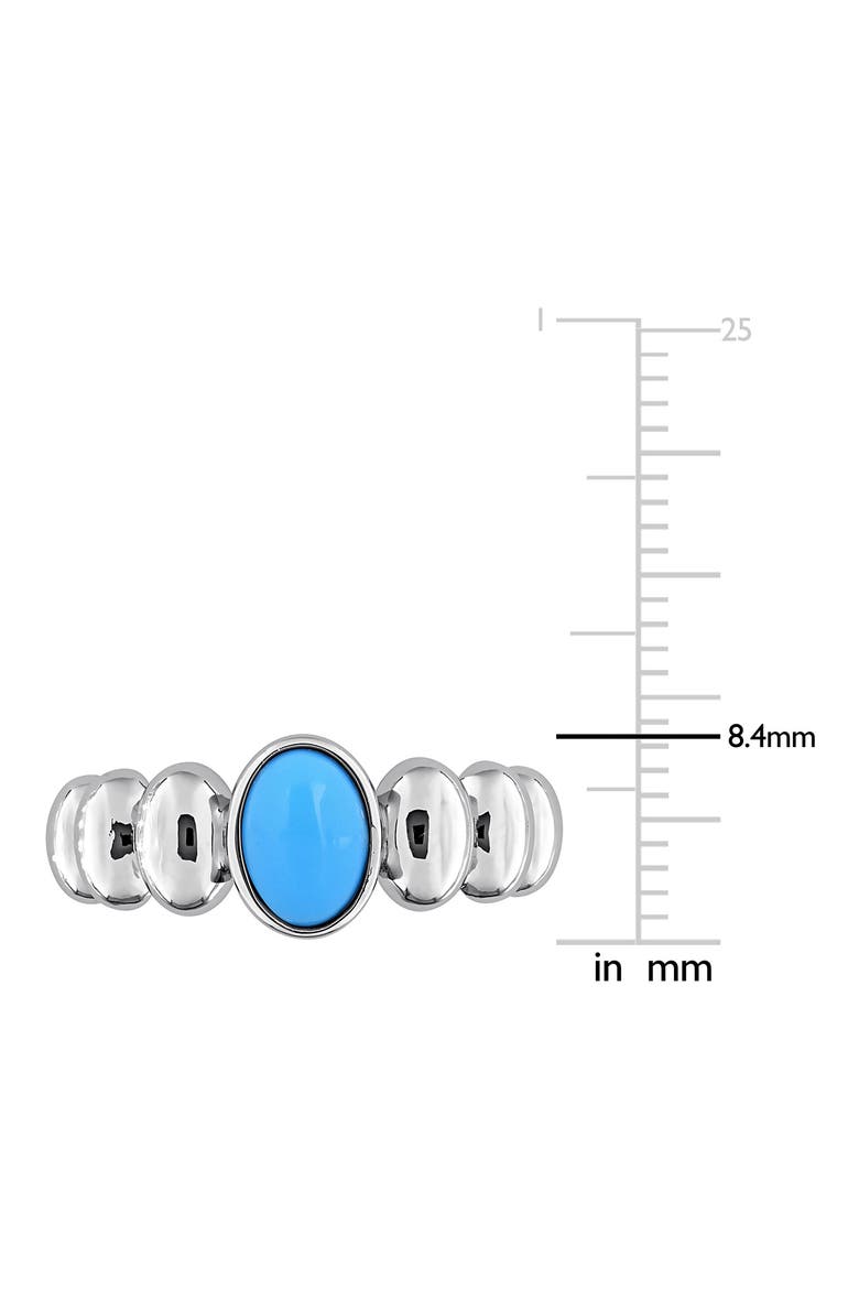 Created Turquoise Sterling Silver Band Ring, Alternate, color, TURQUOISE