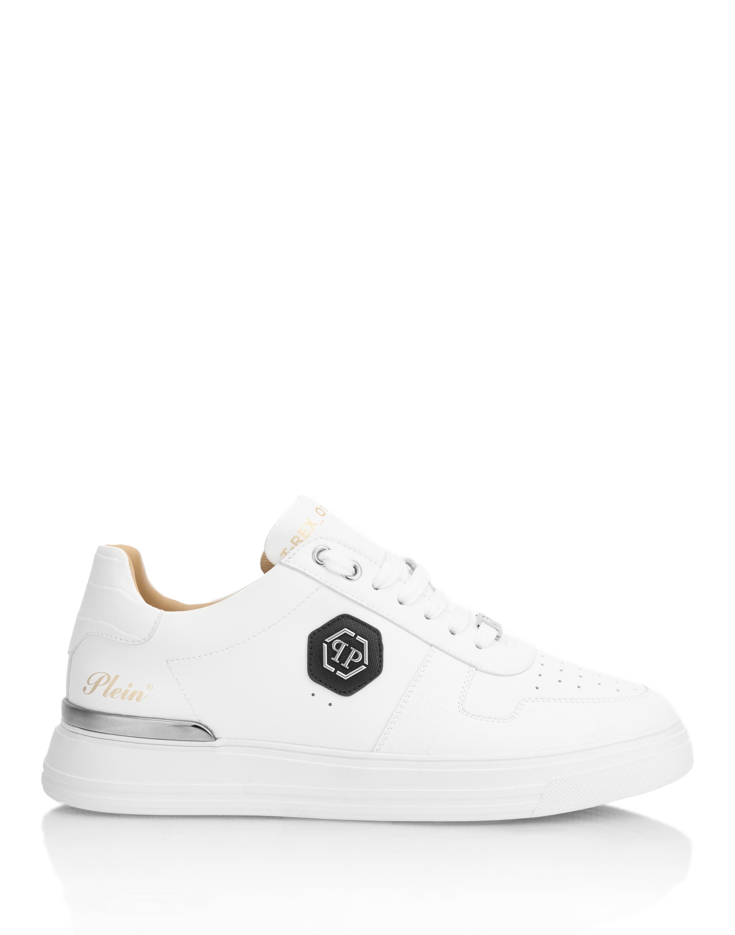 Sneakers T-Rex_01 Nappa And Cocco Unisex, Alternate, color, white