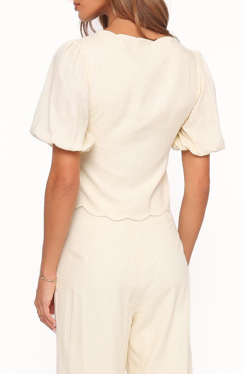 Petal & Pup Jensen Scallop Hem Top, Alternate, color, Butter Yellow