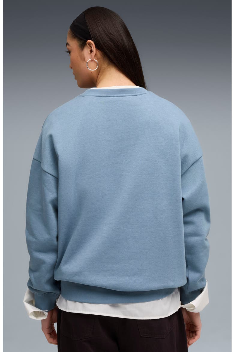Essentials Oversize Fleece Sweatshirt, Alternate, color, COOL BLUE