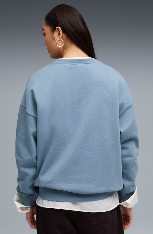 Puma Essentials Oversize Fleece Sweatshirt In Blue