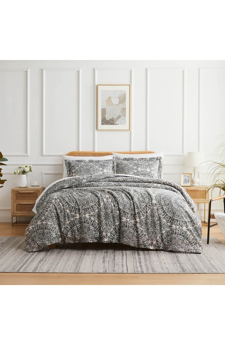 SOUTHSHORE FINE LINENS Ashanti Duvet Cover Set, Alternate, color, Grey