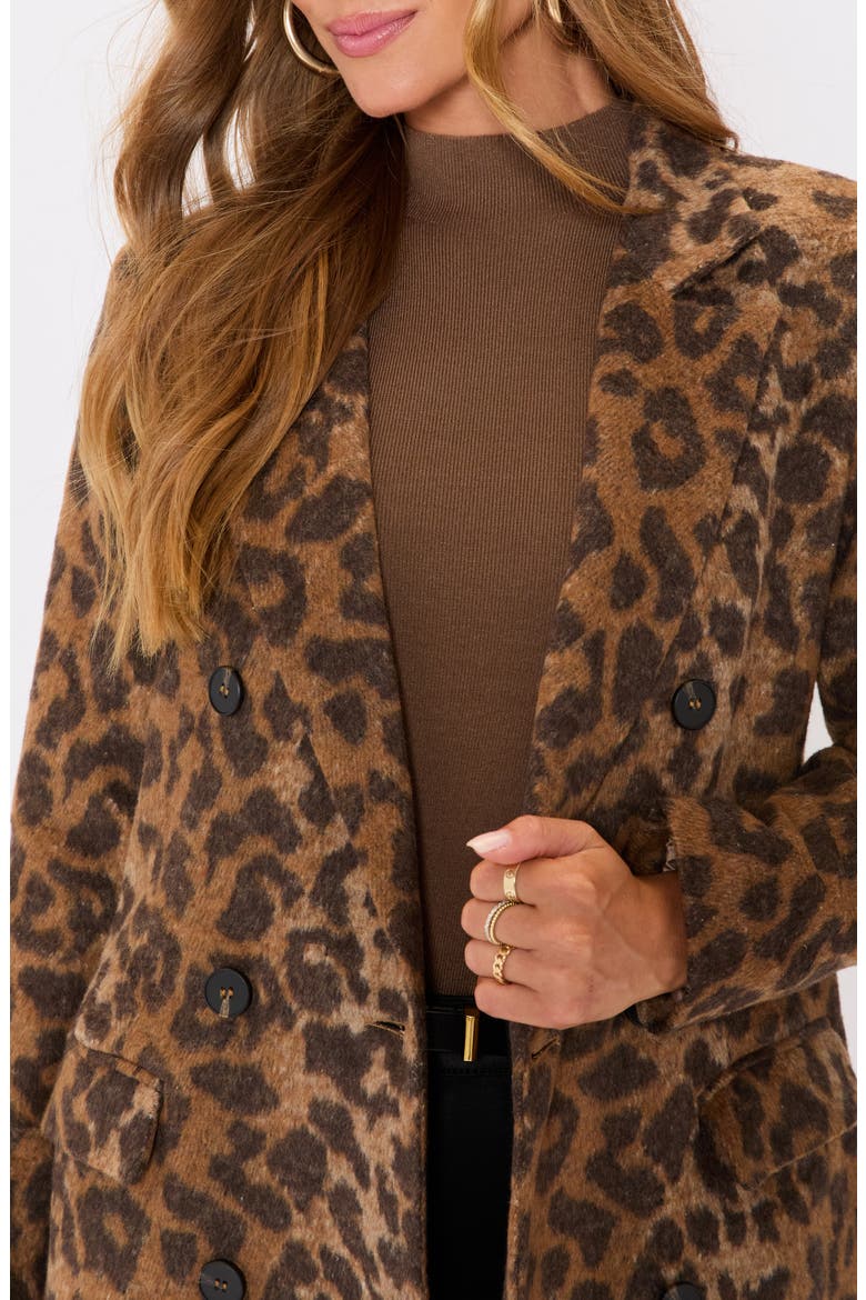 Amelia Leopard Print Coat, Alternate, color, LEOPARD