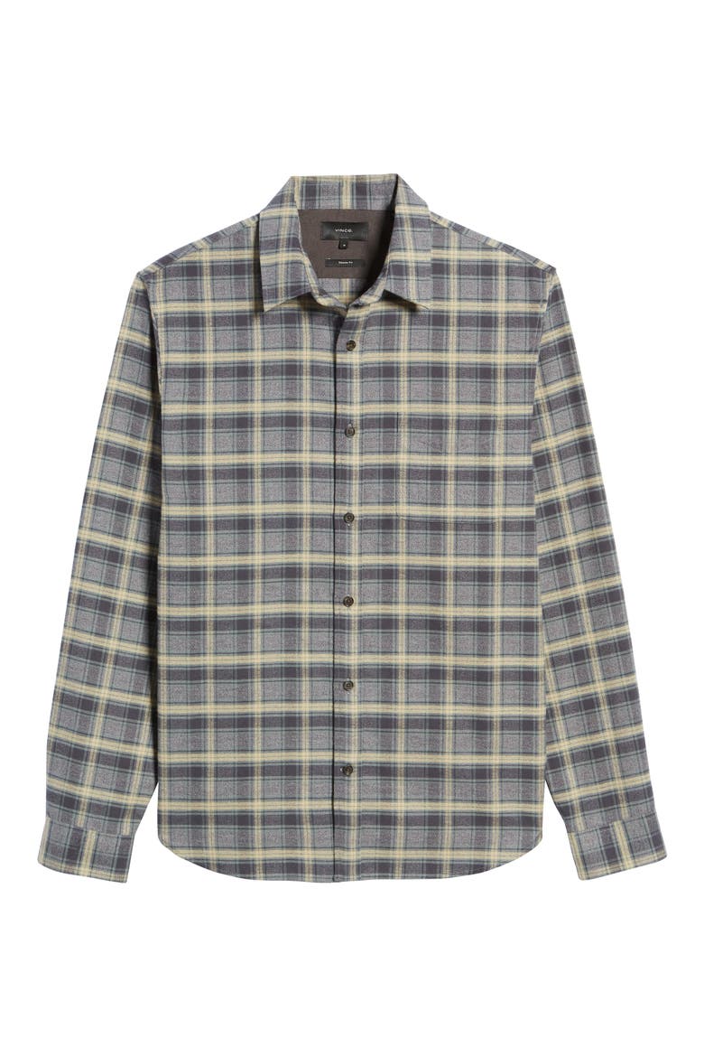 Willow Classic Fit Plaid Cotton Button-Up Shirt, Alternate, color, MED H GREY