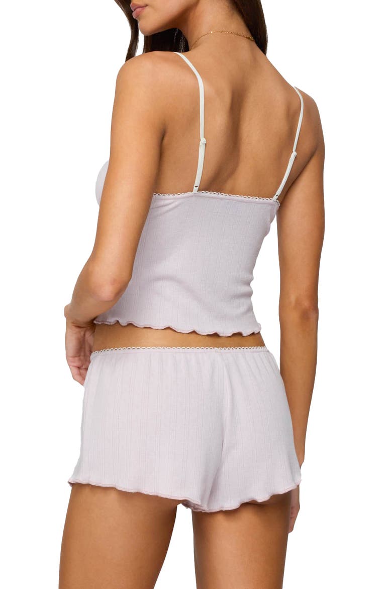 Sephi Lace Trim Pointelle Camisole, Alternate, color, LIGHT-PINK