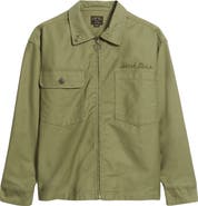 DARK SEAS Corporal Zip-Up Cotton Canvas Worker Shirt