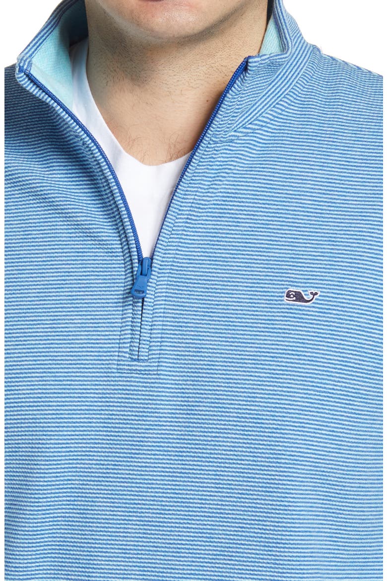 Coopers Town Stripe Quarter Zip Pullover, Alternate, color, SPINNAKER