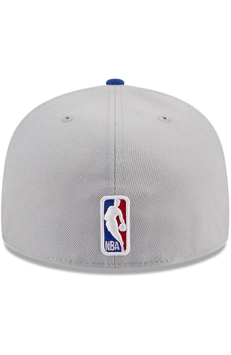 New Era Men's New Era Gray/Blue Dallas Mavericks Tip-Off Two-Tone 59FIFTY Fitted Hat, Alternate, color, 