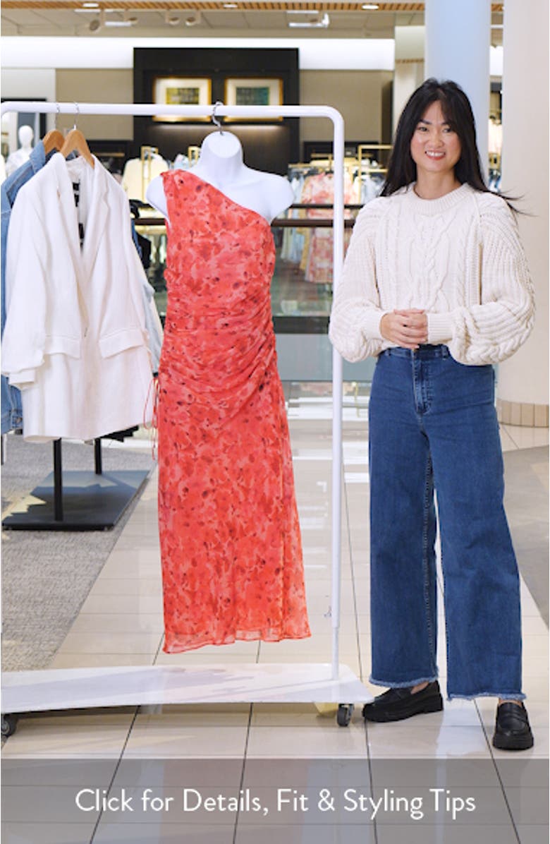 Floral Print Asymmetric Dress, sales video thumbnail