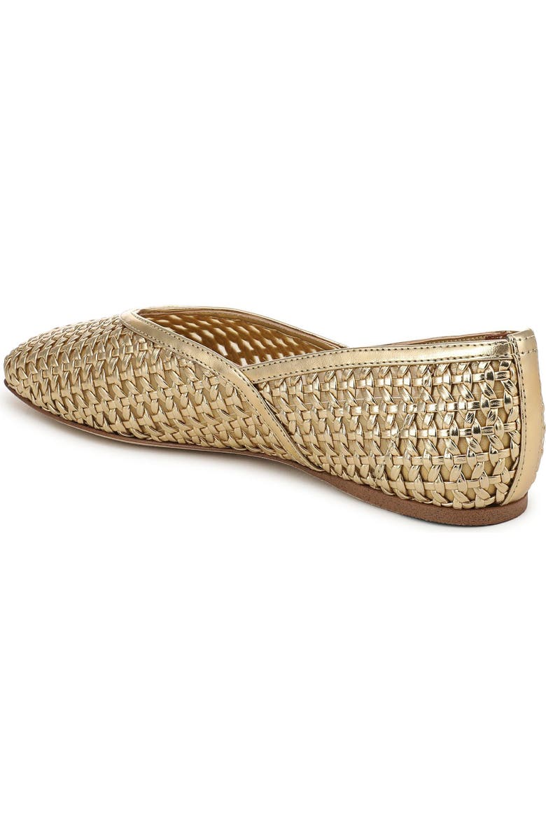 SARTO by Franco Sarto Flexa Square Toe Mesh Flat, Alternate, color, Gold