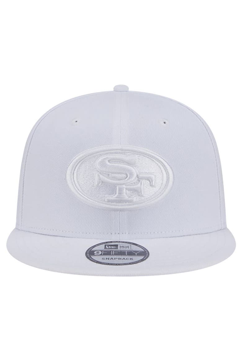 Men's New Era San Francisco 49ers Main White on White 9FIFTY Snapback Hat, Alternate, color, White