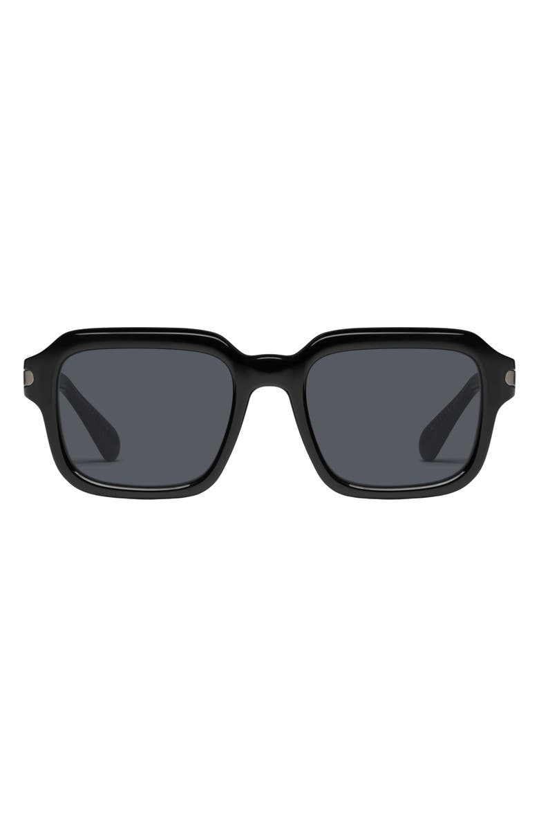 QUAY Playback 53mm Square Sunglasses, Main, color, Black/ Smoke