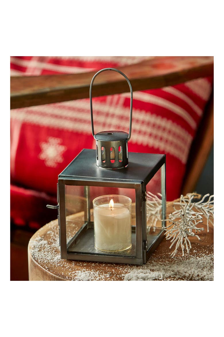 Elton Gray Metal Lantern Candle Holder for Everyday Decor, Alternate, color, Gray