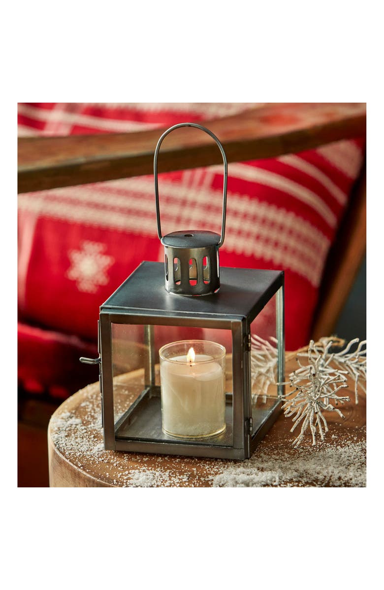 tag Elton Gray Metal Lantern Candle Holder for Everyday Decor, Alternate, color, Gray
