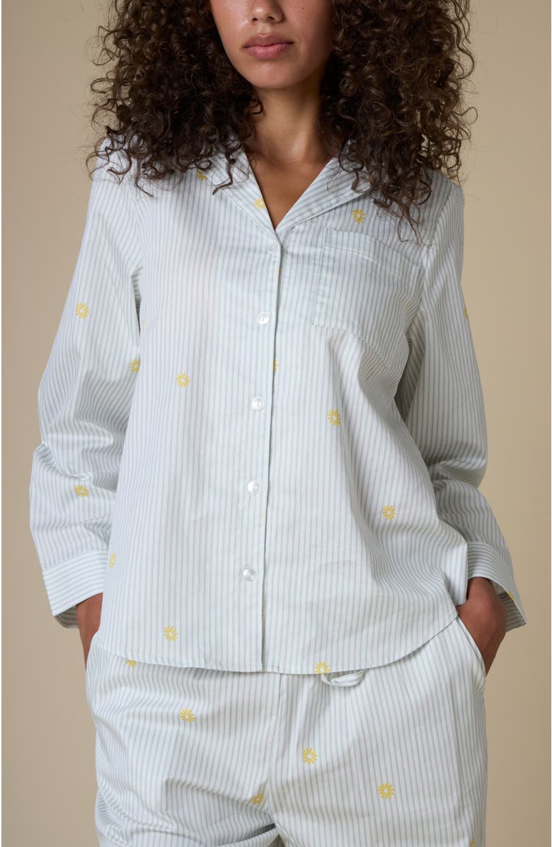 noon Cotton Long Sleeve Pajama Top, Alternate, color, 