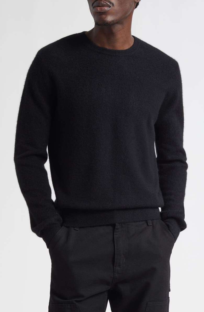FRENCKENBERGER Mini Cashmere Crewneck Sweater, Main, color, Black