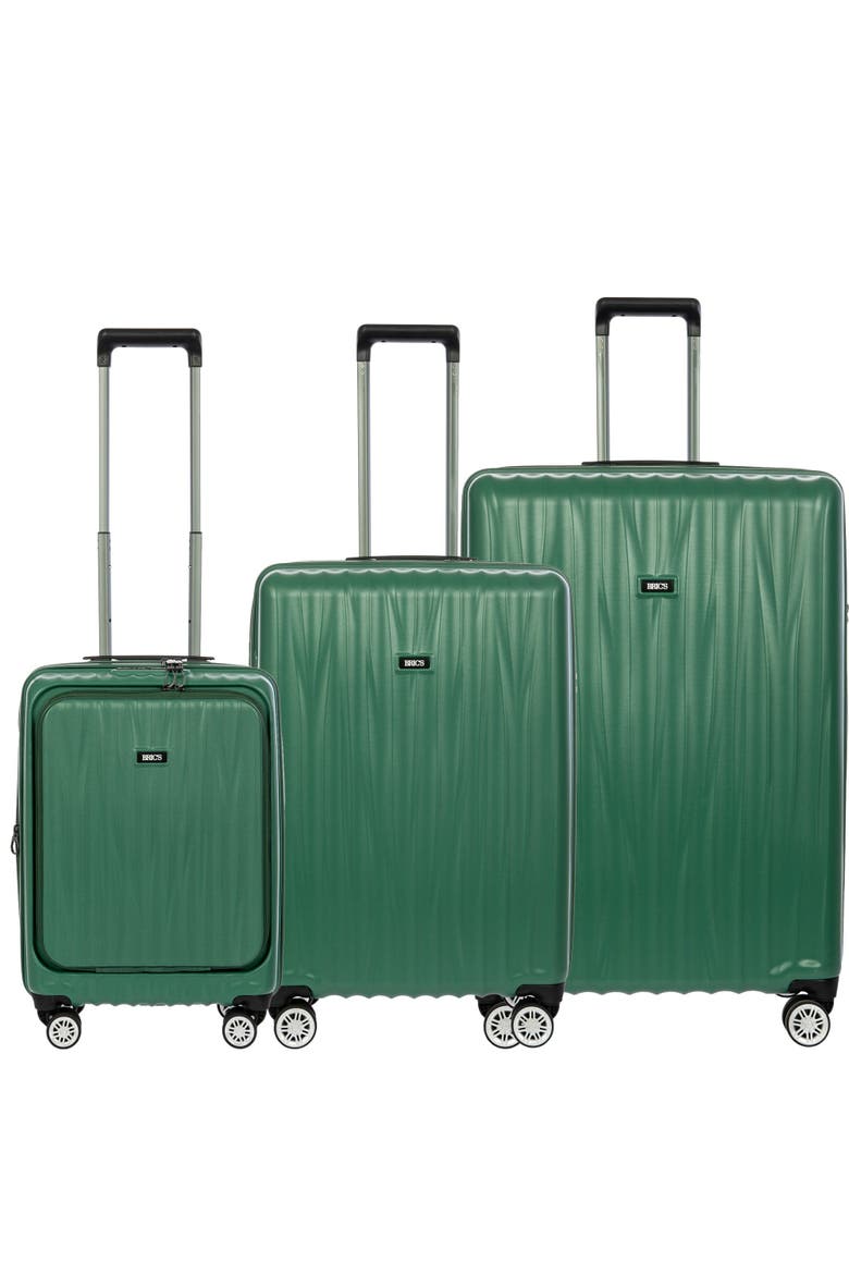 Cervia Hardside Expandable (21"/27"/29") 3 Piece Spinner Luggage Set, Main, color, Dark Emerald