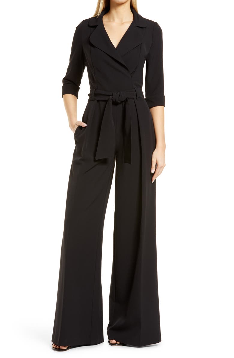 Black Halo Lucinda Wide Leg Jumpsuit, Main, color,