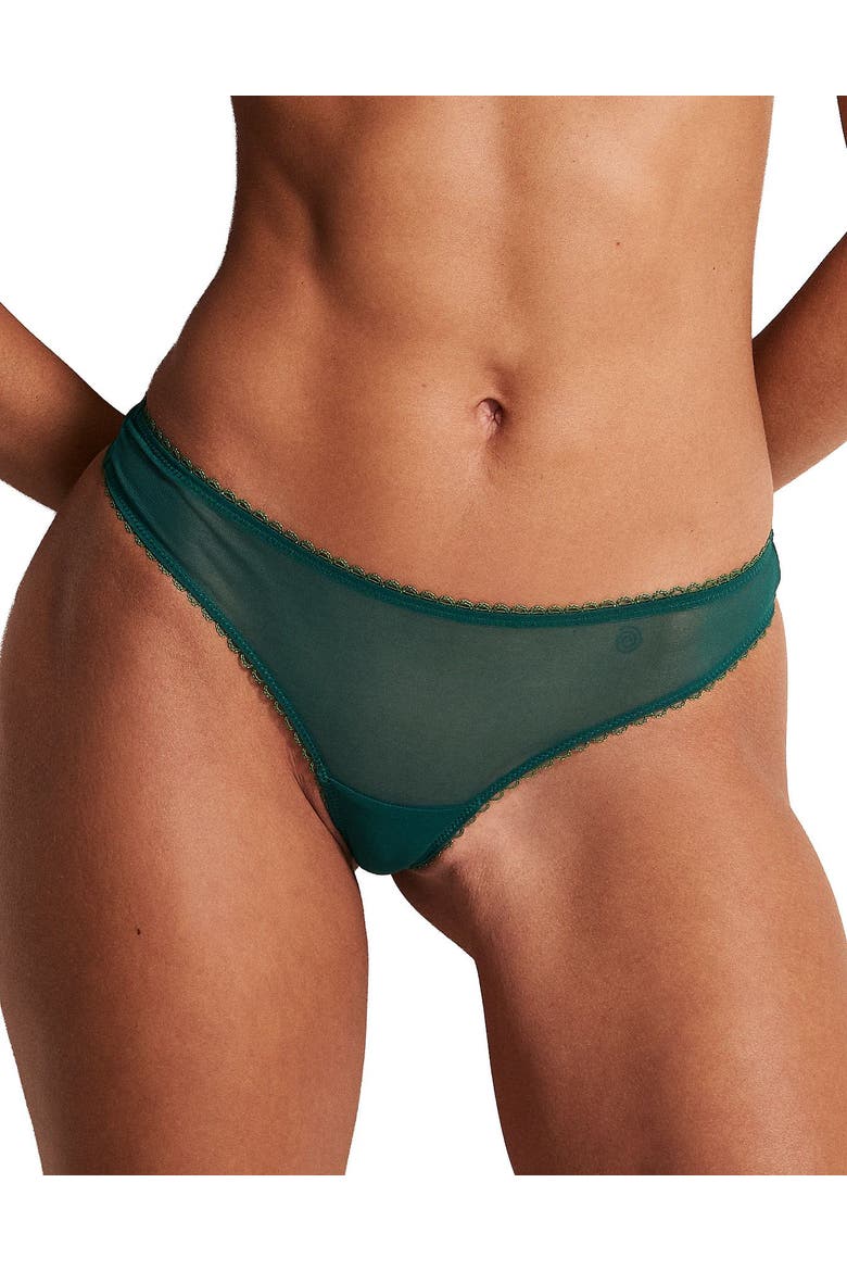 Alyshia Thong Panties, Main, color, Dark green