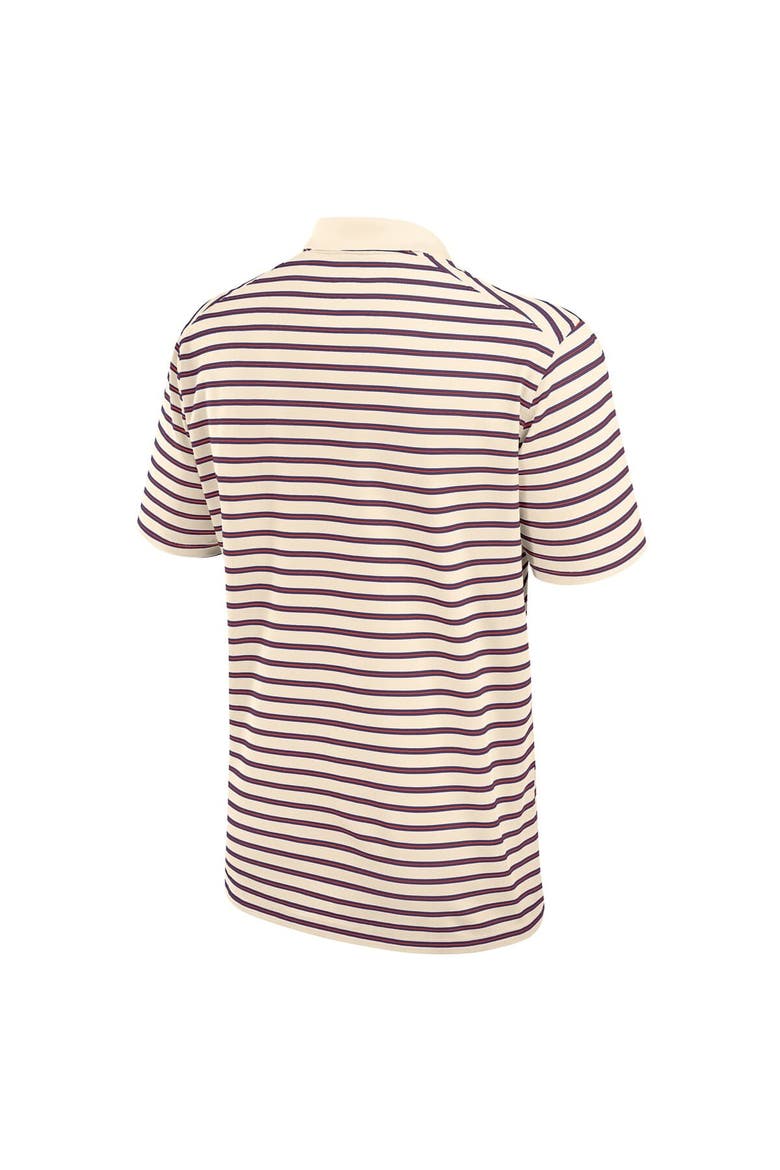 Men's Nike Cream Clemson Tigers Solid Foundation Striped Performance Polo, Alternate, color, Cream