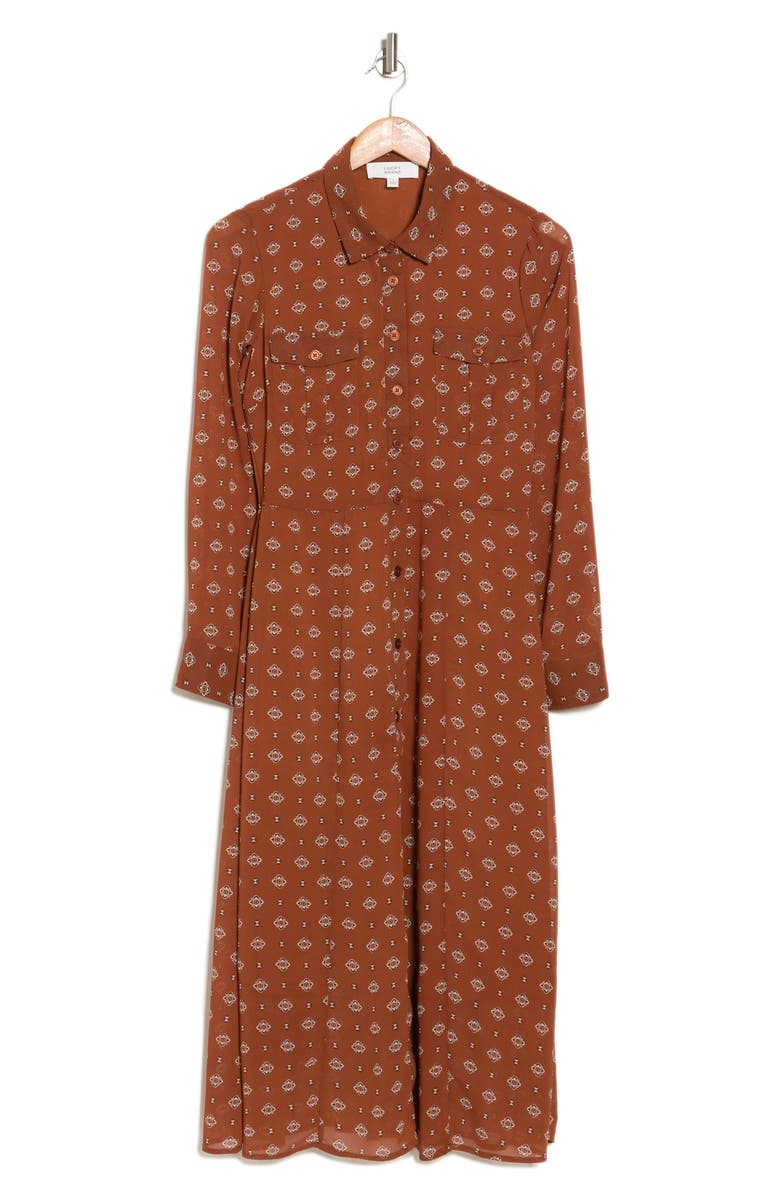 Lucky Brand Printed Midi Shirtdress, Alternate, color,