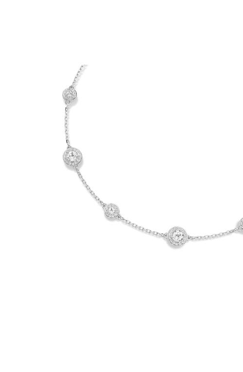 Swarovski Rhodium Plated Crystal Una Angelic Necklace In Silver