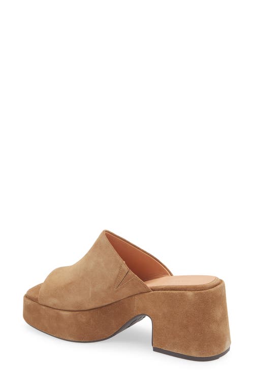 Chocolat Blu Huda Square Toe Sandal In Tan Suede