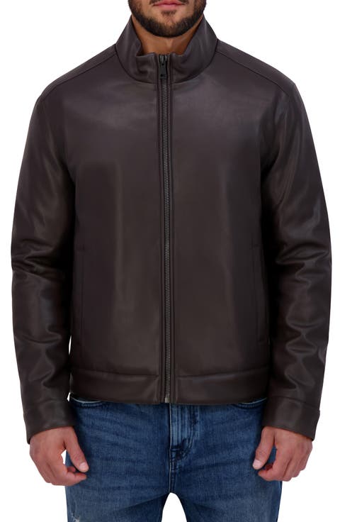 Cole Haan Faux Leather Jacket