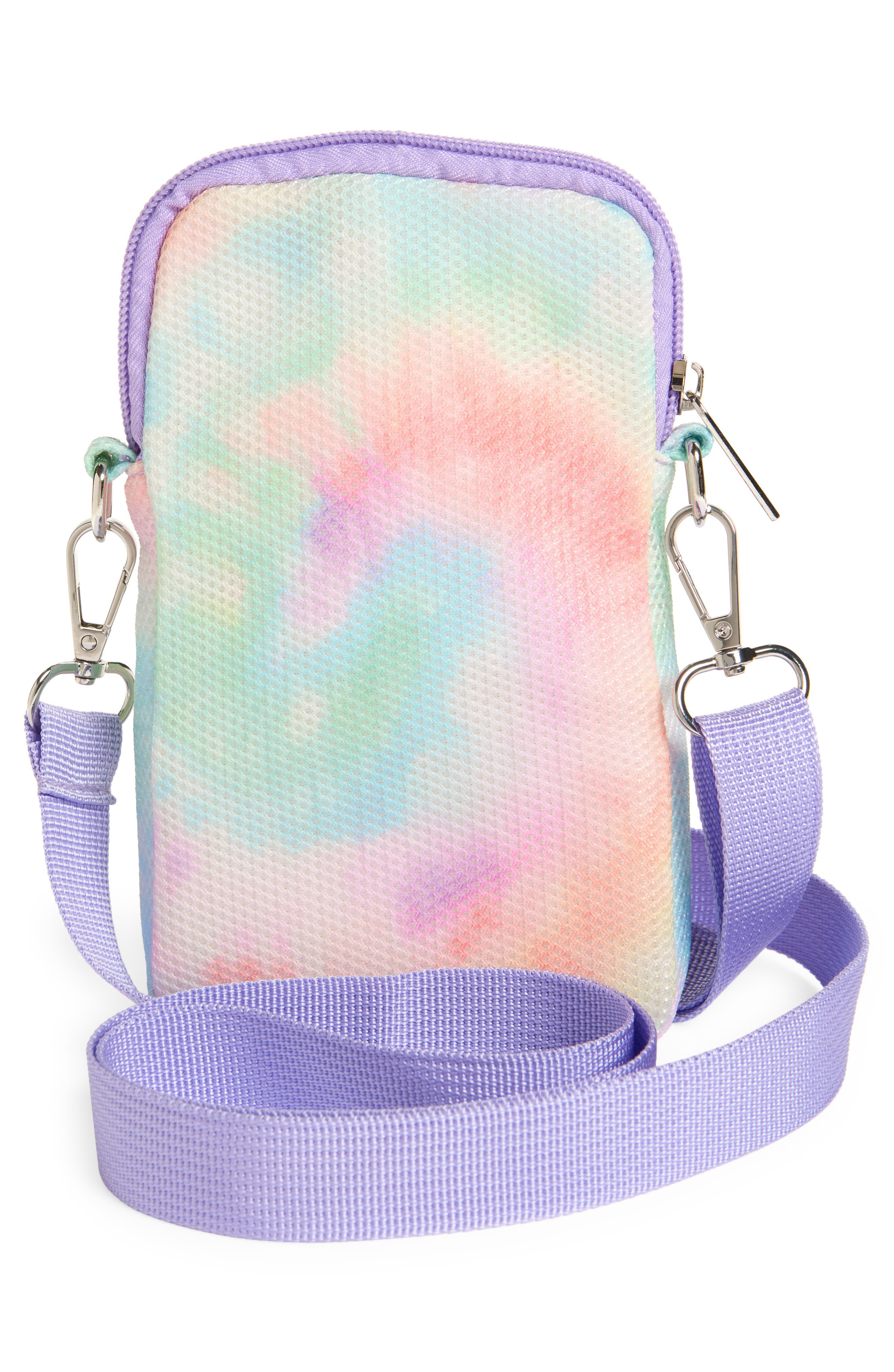 Kids' Tie Dye Mesh Crossbody Bag, Alternate, color, PURPLE MULTI