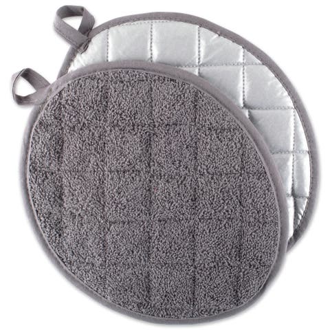 Gray Oval Terry Potholder Set/2